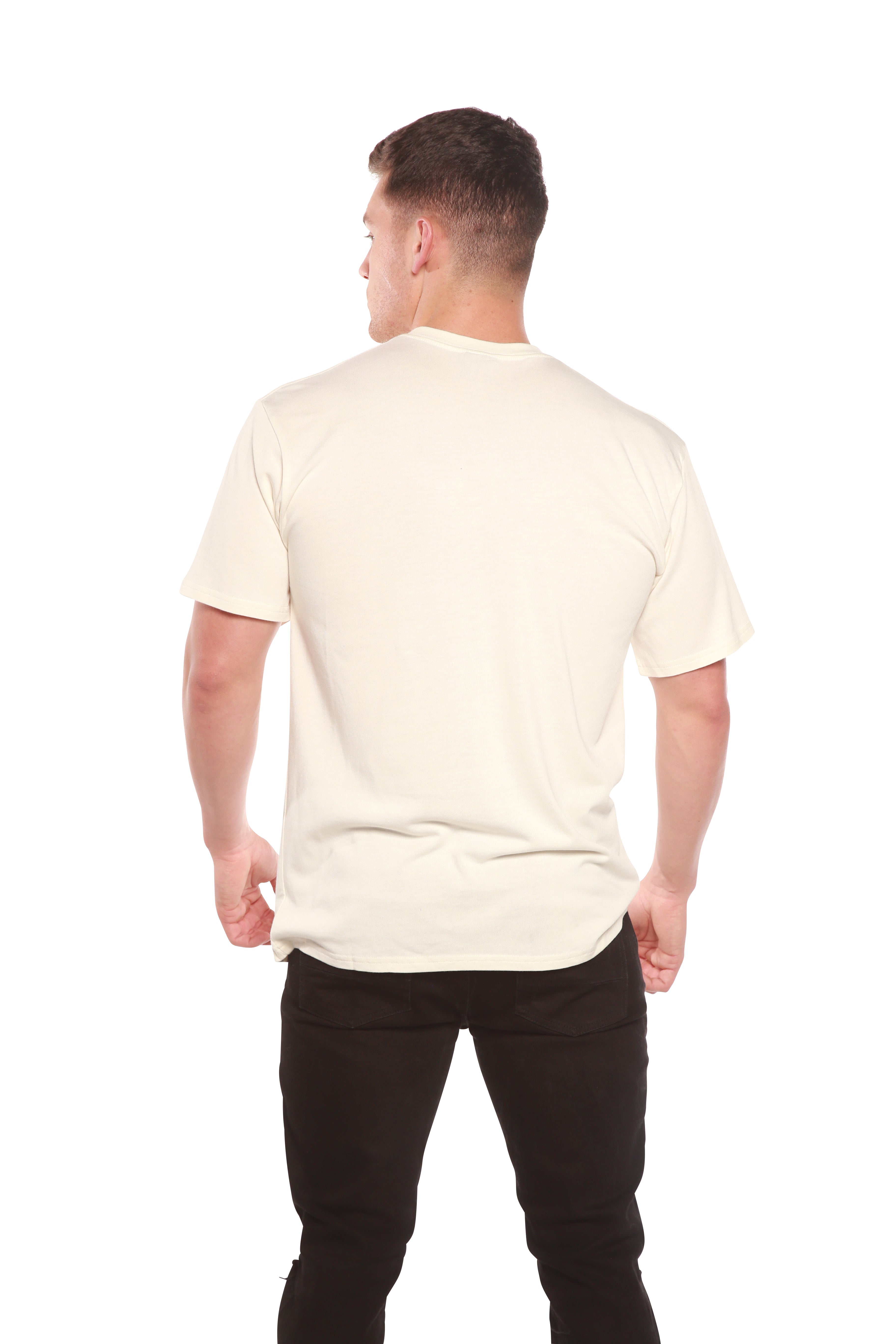 Custom Printed Men's Bamboo Viscose/Organic Cotton Short Sleeve T-Shirt