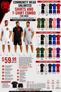 Community Wear Unlimited classic shorts and shirt combo for men